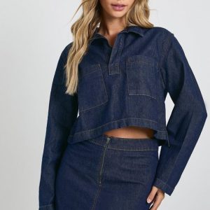 Denim Collared Rugby Shirt