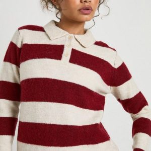 Super Soft Knitted Oversized Stripe Jumper