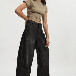 Basic High Waist Super Wide Leg Jean
