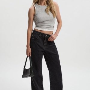 Petite Comfort Stretch High Waist Straight Leg Jean