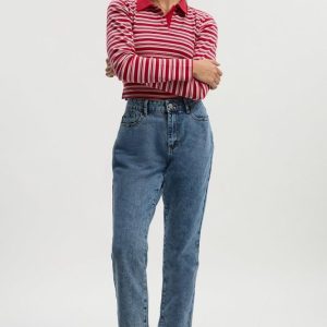 Basic High Waist Mom Jean