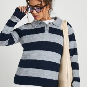 Super Soft Knitted Oversized Stripe Jumper