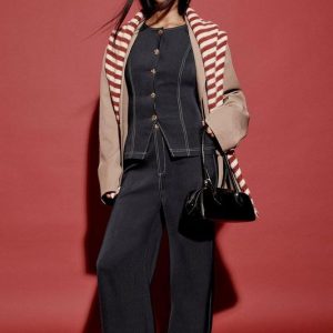 Double Breasted Relaxed Fit Tailored Blazer