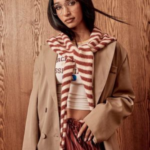 Striped Triangle Scarf