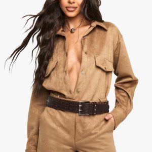 Suede Look Mini Shorts