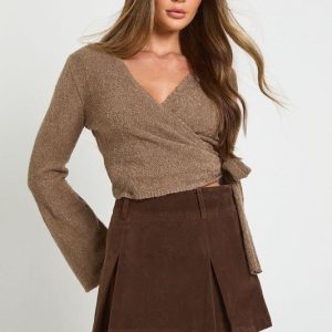 V Neck Ballet Wrap Cardigan