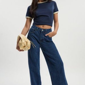 Basic High Waist Wide Leg Jean