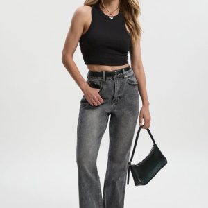 Petite Comfort Stretch High Waist Flared Jean