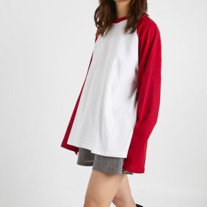 Contrast Raglan Long Sleeve Top