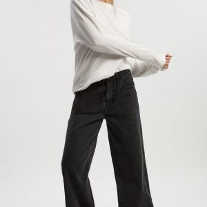 Basic High Waist Wide Leg Jean