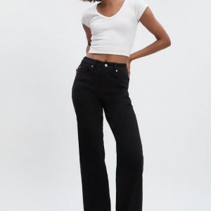 Tall Comfort Stretch Mid Waist Wide Leg Jean