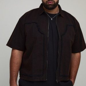 Plus Bleach Wash Carpenter Shirt