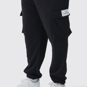 Plus Woven Tab Slim Fit Cargo Sweatpants
