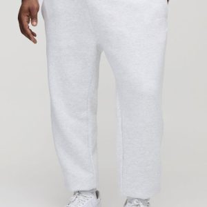 330GSM Plus Regular Fit Man Signature Sweatpants In Grey Marl