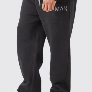 Plus Man Dash Relaxed Fit Sweatpants In Black