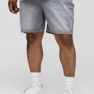 Plus Relaxed Rigid Jean Shorts