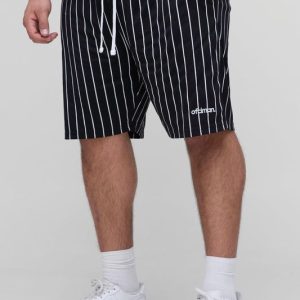 Plus Relaxed Jersey OFCL Embroidered Stripe  Shorts