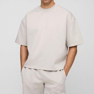 Oversized Boxy Scuba T-Shirt & Short Set