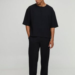 Pleated Oversized Boxy T-shirt & Trouser Set